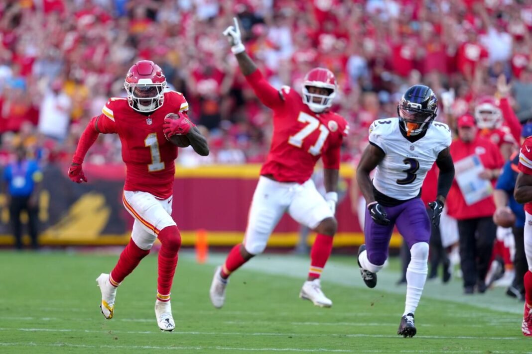Mahomes brilla para Chiefs, Jackson se suma a lesiones en Ravens y Kansas City gana