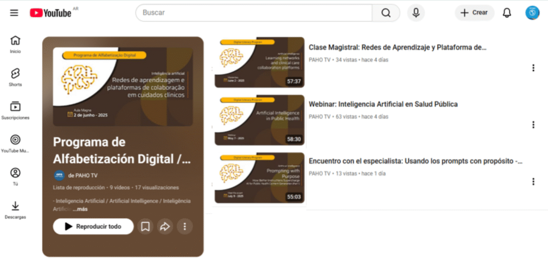 Salud digital: Ya están disponibles los videos del Ciclo sobre Inteligencia Artificial en Salud Pública