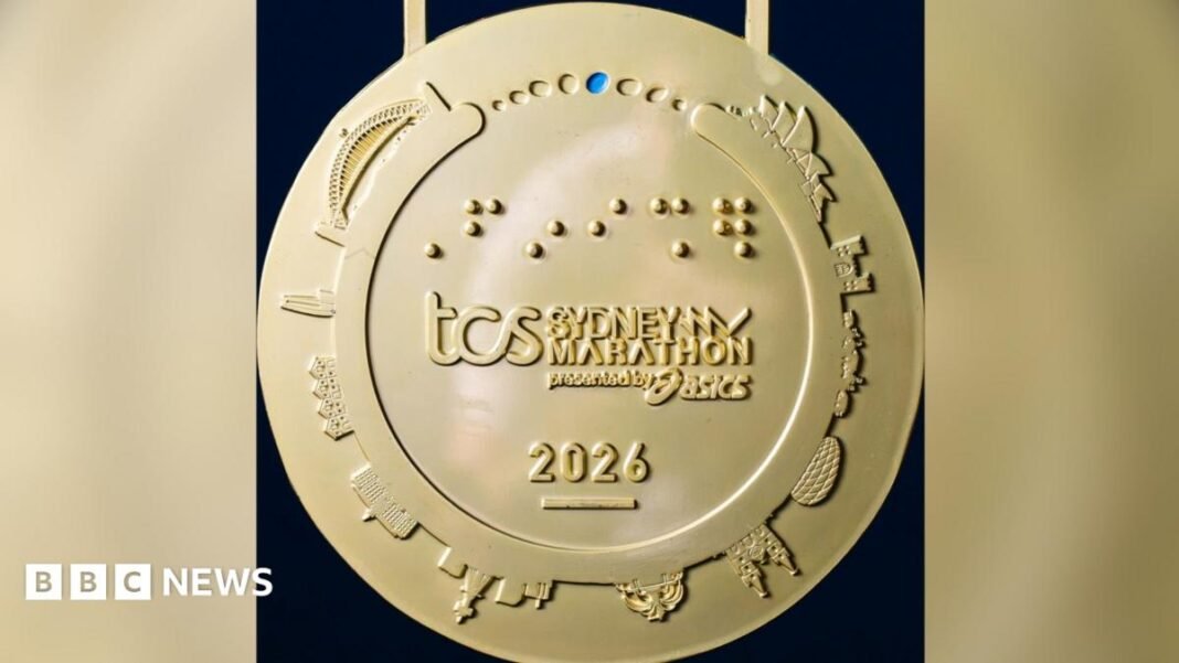 Maraton de Sidney: Medallas con Estadio Aleman Causan Revuelo